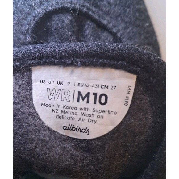 allbirds Wool Runners Mens Size 10 Gray Lace-Up Comfort Running Shoes Merino - Picture 2 of 7